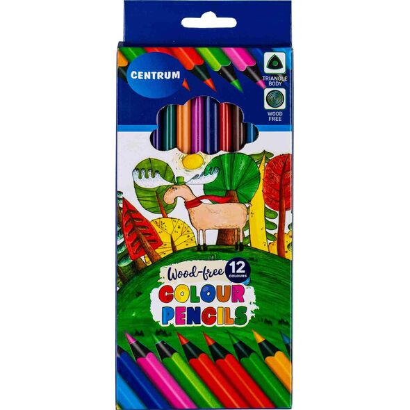 Centrum Kredki ołówkowe trójkątne CENTRUM GIRAFFE 86141 mix*12