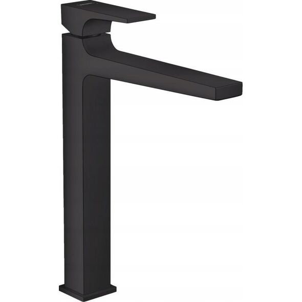 Bateria umywalkowa Hansgrohe Metropol Jednouchwytowa bateria umywalkowa 260 z kpl. odpływowym Push-Open, uchwyt jednoramienny, czarny matowy