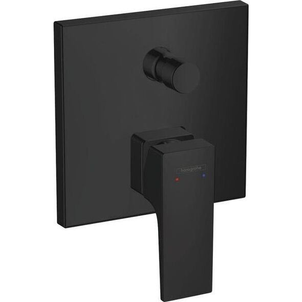 Bateria wannowa Hansgrohe Metropol Jednouchwytowa bateria wannowa, montaż podtynkowy, uchwyt jednoramienny, element zewnętrzny,czarny matowy