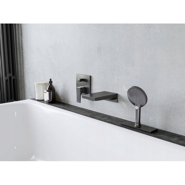 Bateria wannowa Hansgrohe Metropol Jednouchwytowa bateria wannowa, montaż podtynkowy, uchwyt jednoramienny, element zewnętrzny,czarny matowy