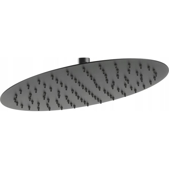 Deszczownica Ferro SLIM głowica talerzowa deszczowni okrągła 30cm, czarny