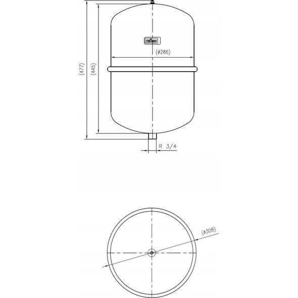 Reflex Naczynie wzbiorcze Reflex N 25 4 bar / 70°C szare