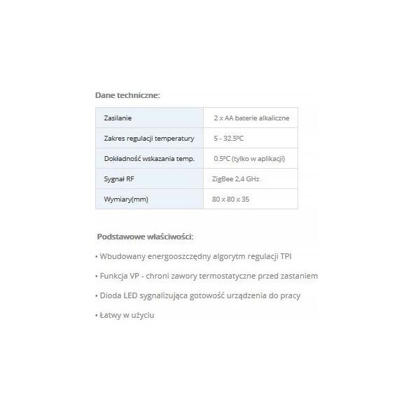 Salus Bezprzewodowy, natynkowy, elektroniczny regulator temperatury sieci ZigBEE -dobowy . 2xAA, biały