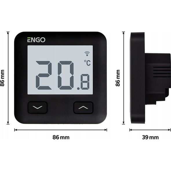 Internetowy regulator temperatury, WI-FI, 230V, czarny
