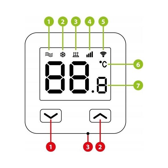 Internetowy regulator temperatury, WI-FI, 230V, czarny