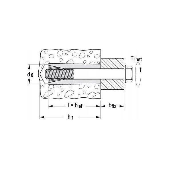 Fischer Ankeris su verzle FSA B 8/15 8x65 mm