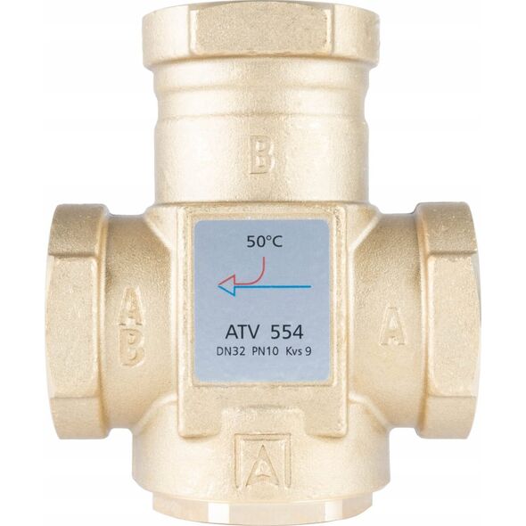 Afriso Zawór temperaturowy ATV 554, DN32, Rp1 1/4", kvs 9, 50°C