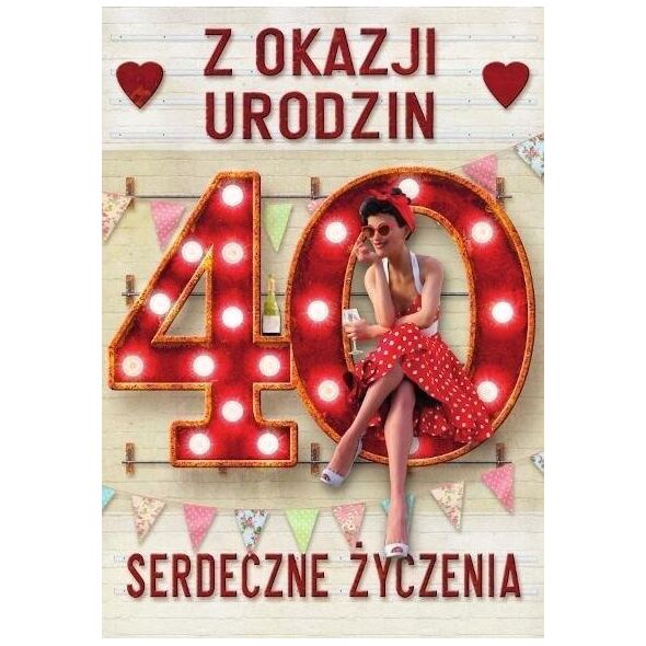 Trend Kartka okolicznościowa Urodziny 40 MF31