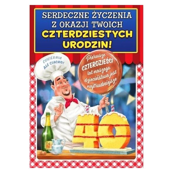 Trend Kartka okolicznościowa Urodziny 40 MF18