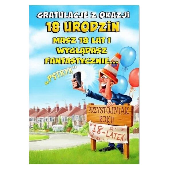 Trend Kartka okolicznościowa Urodziny 18 MF14