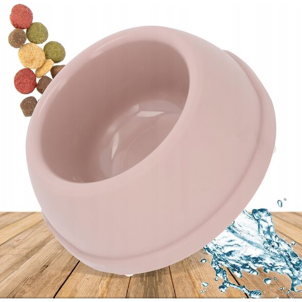 Barry King Miska plastikowa dla psów S, 0,38L, beżowa, śr. 17cm,
