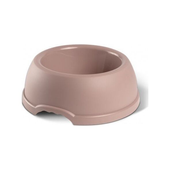 Barry King Miska plastikowa dla psów M, 0,6L, beżowa, śr. 19cm,