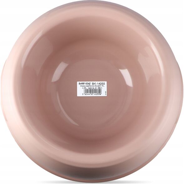 Barry King Miska plastikowa dla psów XL, 2,25L, beżowa, śr. 29cm,