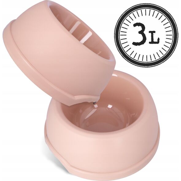Barry King Miska plastikowa dla psów XXL, 3L, beżowa, śr. 32,5cm,