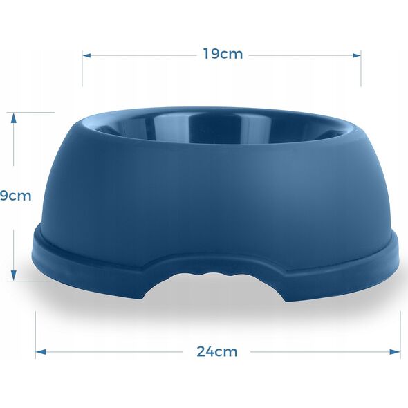 Barry King Miska plastikowa dla psów XXL, 3L, granatowa, śr. 32,5cm,