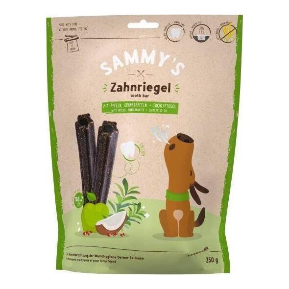 Sammy`s Sammy`S Tooth Bar 0,25g Dental Snack Jabłko, Granat