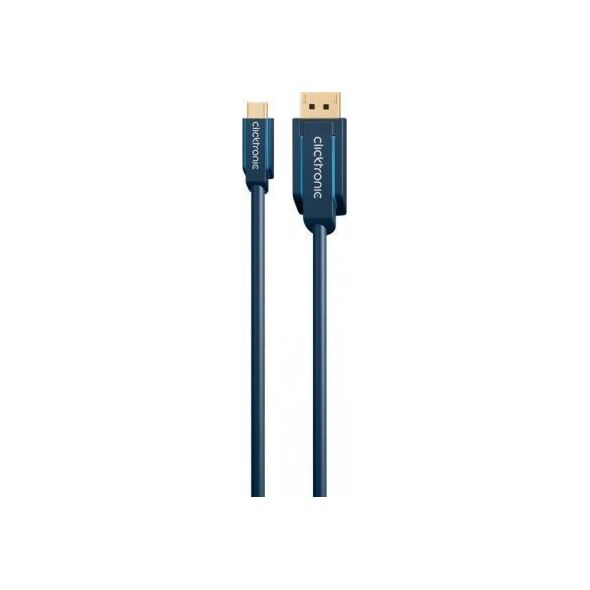 Kabel USB Clicktronic USB-C - DisplayPort 1 m Niebieski (JAB-6466526)