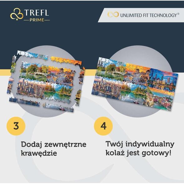 Trefl Puzzle 1500 miejskie odbicie Perth, Australia Unlimited Fit Technology