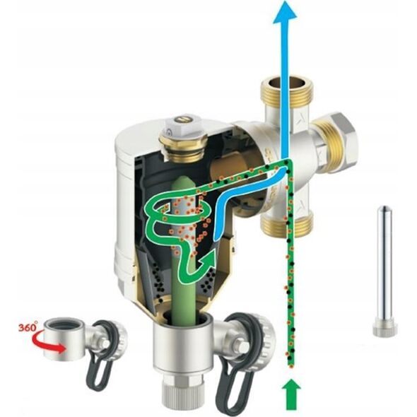 Giacomini Kompaktowy magnetyczny separator zanieczyszczeń 3/4"