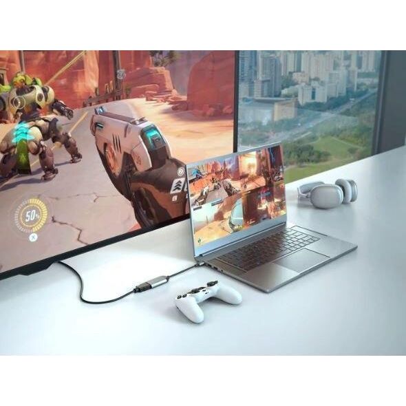 Adapter USB HyperDrive USB-C - HDMI Szary  (HD-H8K-GL)