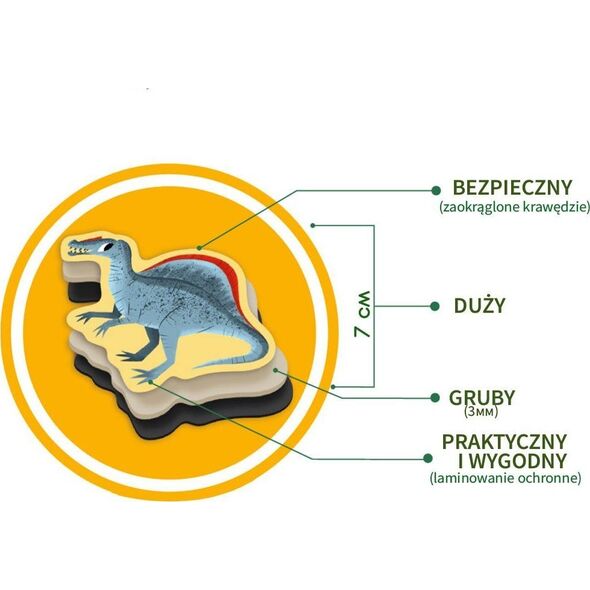Maksik Magnesy Duże dinozaury MV 6032-06