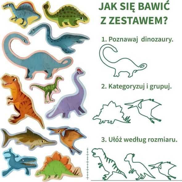 Maksik Magnesy Duże dinozaury MV 6032-06