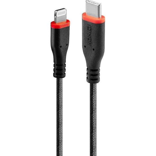 Kabel USB Lindy Lightning - USB-C 0.5 m Czarny (31285)