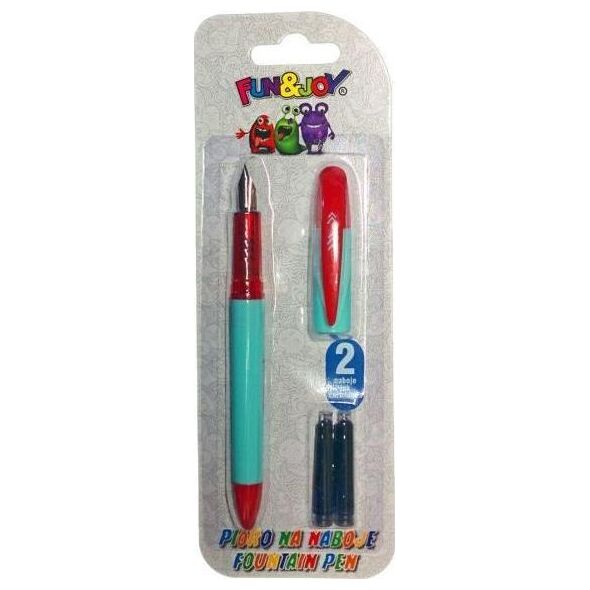 Titanum Pióro wieczne czerwone + 2 naboje niebieskie