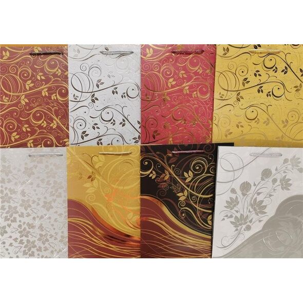 Panorama Torebka laminowana złocona grafika PL-6 LUX mix (26x33x14cm)