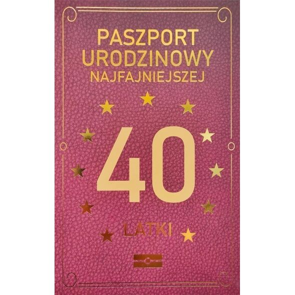 Yeku Karnet Urodzinowy 40 JCX - 038