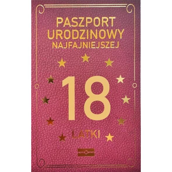 Yeku Karnet Urodzinowy 18 JCX - 034