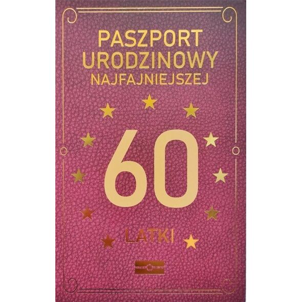Yeku Karnet Urodzinowy 60 JCX - 042