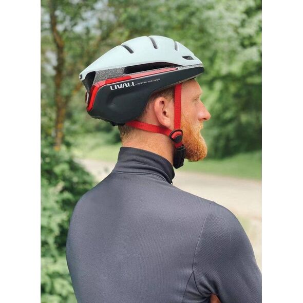 Livall Smart Kask Rowerowy LED/SOS r. 58-62cm Miętowy EVO21