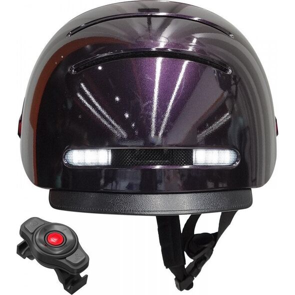 Livall Neo Smart Kask Miejski Bluetooth LED/SOS, Fioletowy, r. L (BH51M)