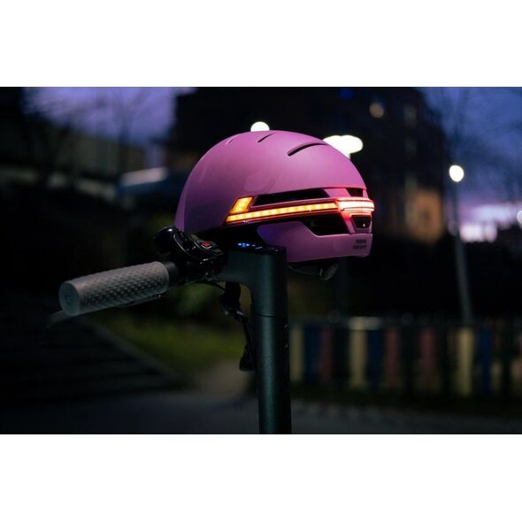 Livall Neo Smart Kask Miejski Bluetooth LED/SOS, Fioletowy, r. L (BH51M)