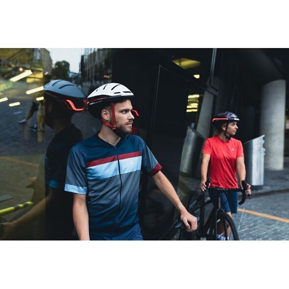 Livall Smart Kask Rowerowy LED/SOS r. 54-58cm Biały EVO21