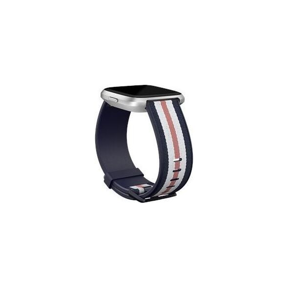 Fitbit Fitbit Versa-Lite Woven Hybrid Band, large, navy/pink