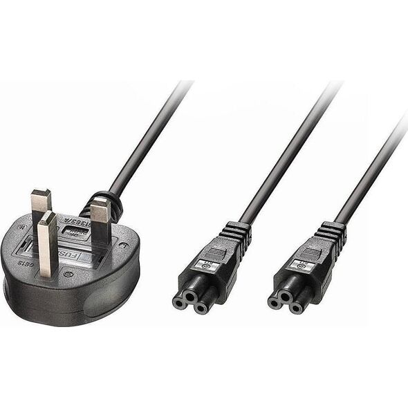 Kabel zasilający Lindy CABLE POWER UK TO 2 X IEC C5/2.5M 30428 LINDY