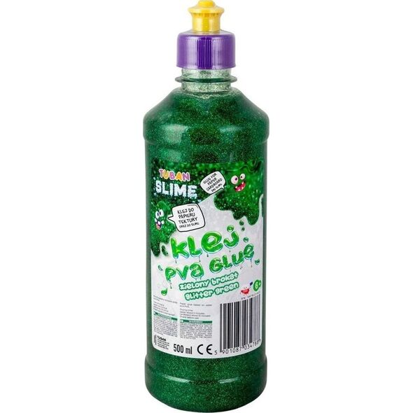 TUBAN Klej brokatowy zielony PVA 500ml TUBAN