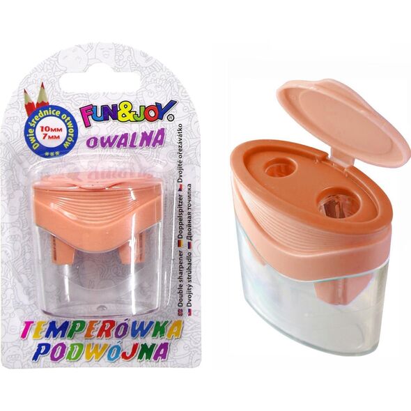 Titanum Temperówka owalna podwójna FunJoy Pomarańczowa