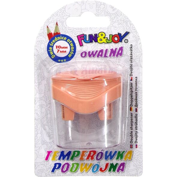 Titanum Temperówka owalna podwójna FunJoy Pomarańczowa