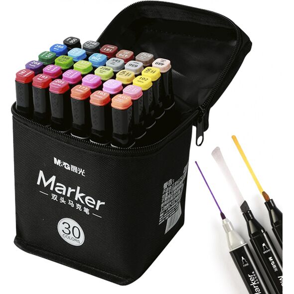 M&G Marker artystyczny alkoholowy dwustronny zestaw 30k M&G