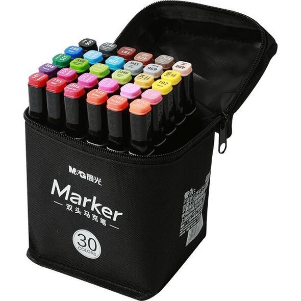 M&G Marker artystyczny alkoholowy dwustronny zestaw 30k M&G