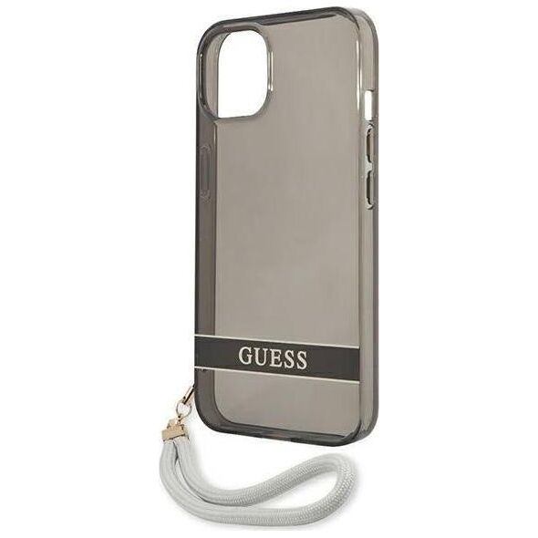 Guess Guess GUHCP13SHTSGSK iPhone 13 mini 5,4" czarny/black hardcase Translucent Stap