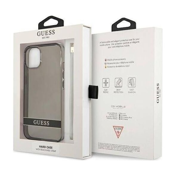 Guess Guess GUHCP13SHTSGSK iPhone 13 mini 5,4" czarny/black hardcase Translucent Stap