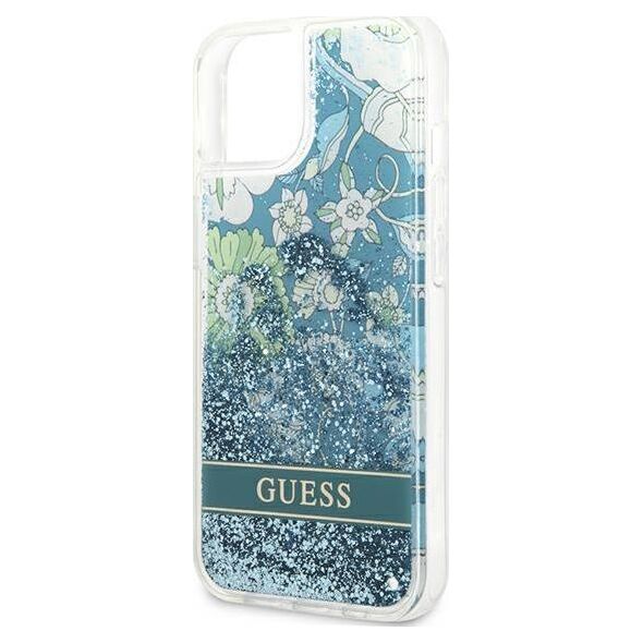 Guess Guess GUHCP13SLFLSN iPhone 13 mini 5,4" zielony/green hardcase Flower Liquid Glitter