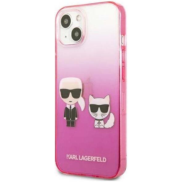 Karl Lagerfeld Karl Lagerfeld KLHCP13STGKCP iPhone 13 mini 5,4" hardcase różowy/pink Gradient Ikonik Karl & Choupette