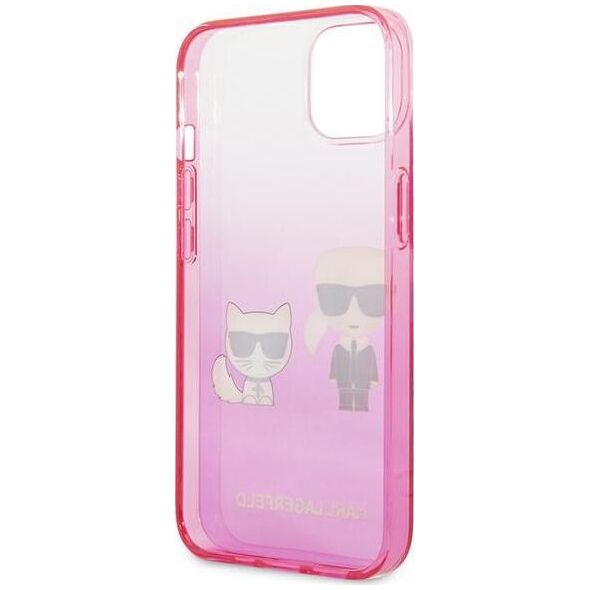 Karl Lagerfeld Karl Lagerfeld KLHCP13STGKCP iPhone 13 mini 5,4" hardcase różowy/pink Gradient Ikonik Karl & Choupette