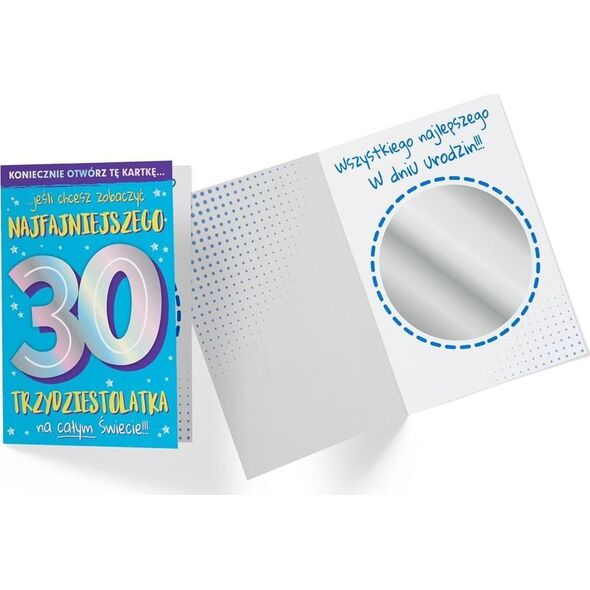 KUKARTKA Karnet B6 DK-922 Urodziny 30 lusterko