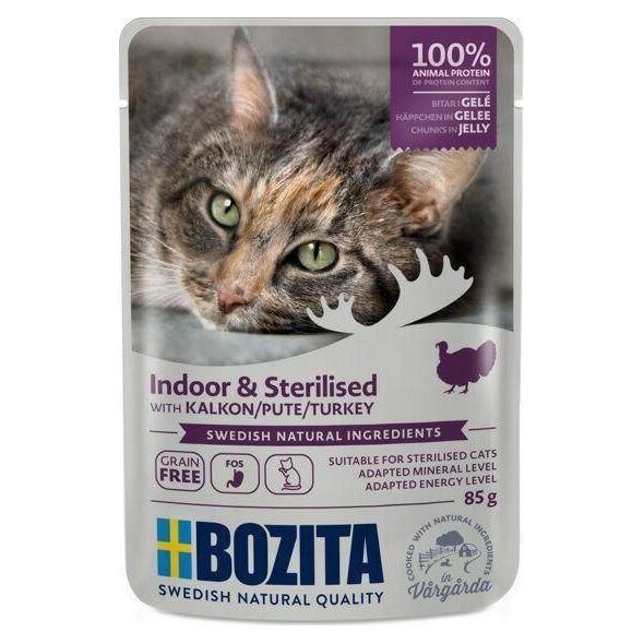 Bozita BOZITA KOT INDOOR and STERILISED INDYK SASZETKA 85G 3643